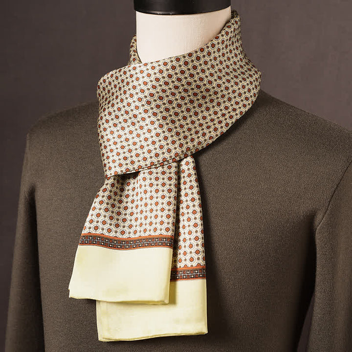 Sciarpa lunga in pura seta da uomo in stile etnico retrò - Stile n. 18 - image 17