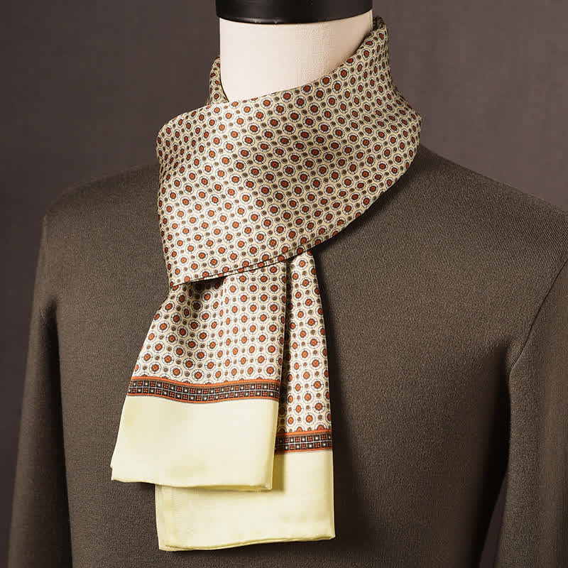 Sciarpa lunga in pura seta da uomo in stile etnico retrò - Stile n. 18 - image 17