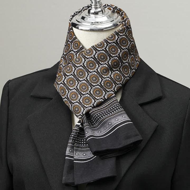 Sciarpa lunga elegante da uomo con motivo geometrico - Stile n. 1 - image 0