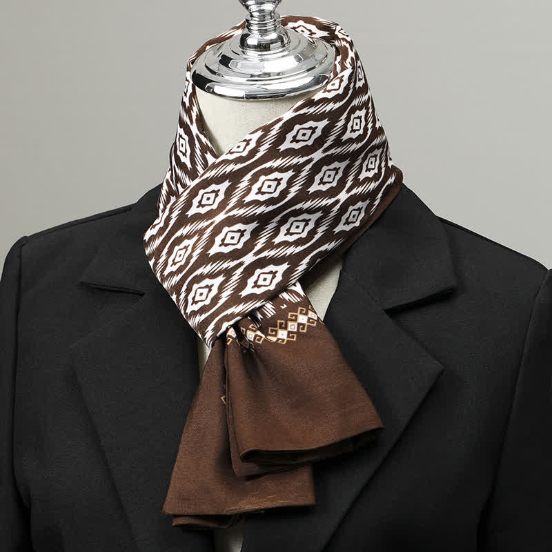 Sciarpa lunga elegante da uomo con motivo geometrico - Stile n. 5 - image 4