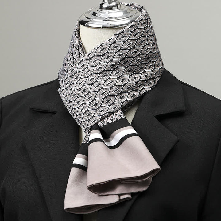 Sciarpa lunga elegante da uomo con motivo geometrico - Stile n. 3 - image 2