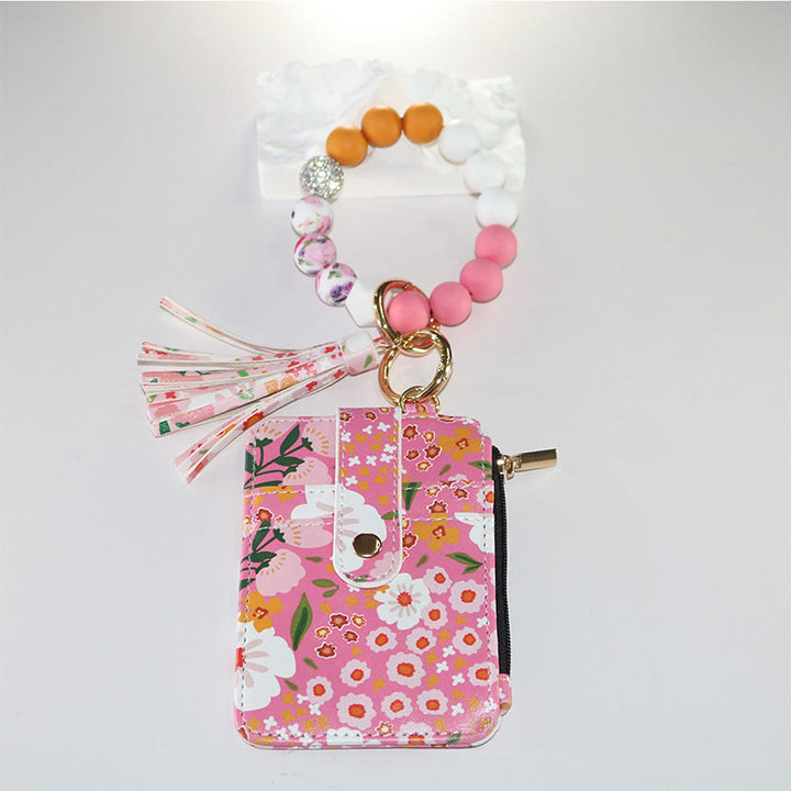 Portafoglio con bracciale e stampa floreale in stile colorato e naturale - Stile n. 6 - image 6
