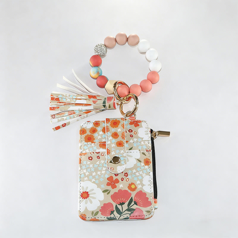 Portafoglio con bracciale e stampa floreale in stile colorato e naturale - Stile n. 8 - image 8