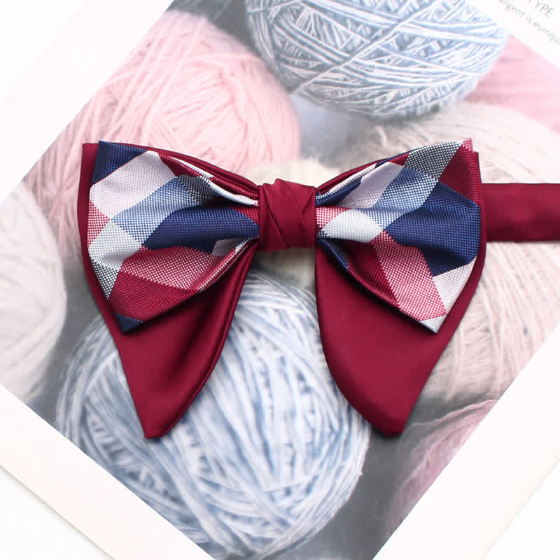 Papillon oversize a punta con doppio strato e motivo retrò - Stile n. 1 - image 1