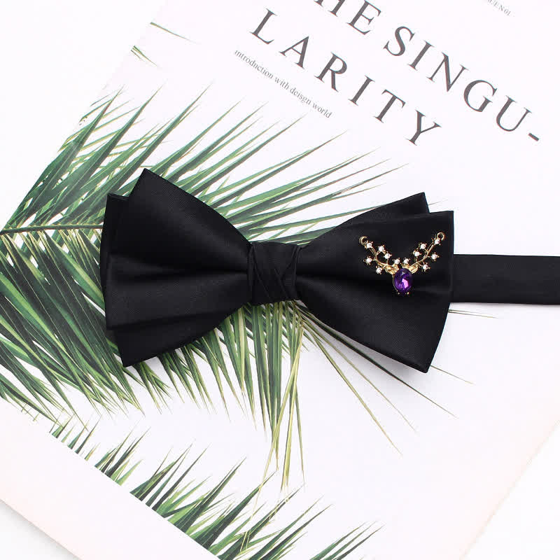 Elegante papillon nero a doppio strato con accenti metallici - Stile n. 12 - image 15