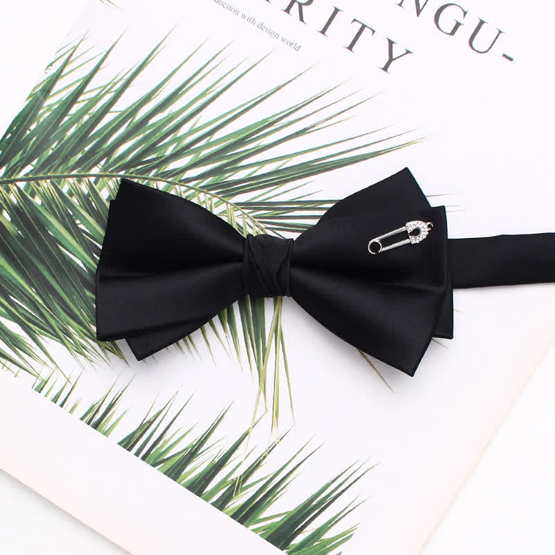 Elegante papillon nero a doppio strato con accenti metallici - Stile n. 14 - image 17