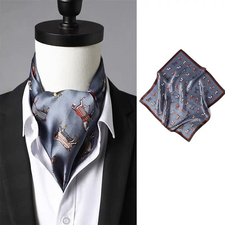 Sciarpa quadrata da uomo con motivo geometrico Paisley vintage - Stile n. 10 - image 9