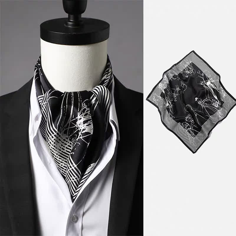 Sciarpa quadrata da uomo con motivo geometrico Paisley vintage - Stile n. 3 - image 2