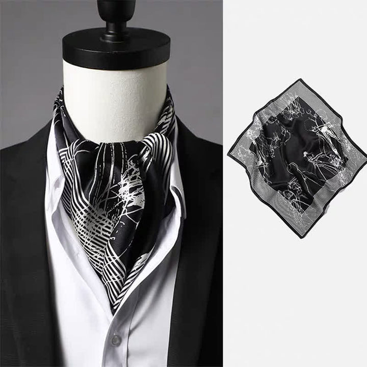 Sciarpa quadrata da uomo con motivo geometrico Paisley vintage - Stile n. 3 - image 2