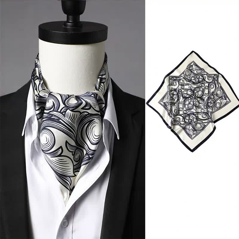 Sciarpa quadrata da uomo con motivo geometrico Paisley vintage - Stile n. 7 - image 6