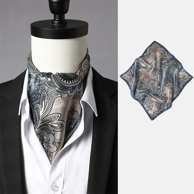 Sciarpa quadrata da uomo con motivo geometrico Paisley vintage - Stile n. 11 - image 10