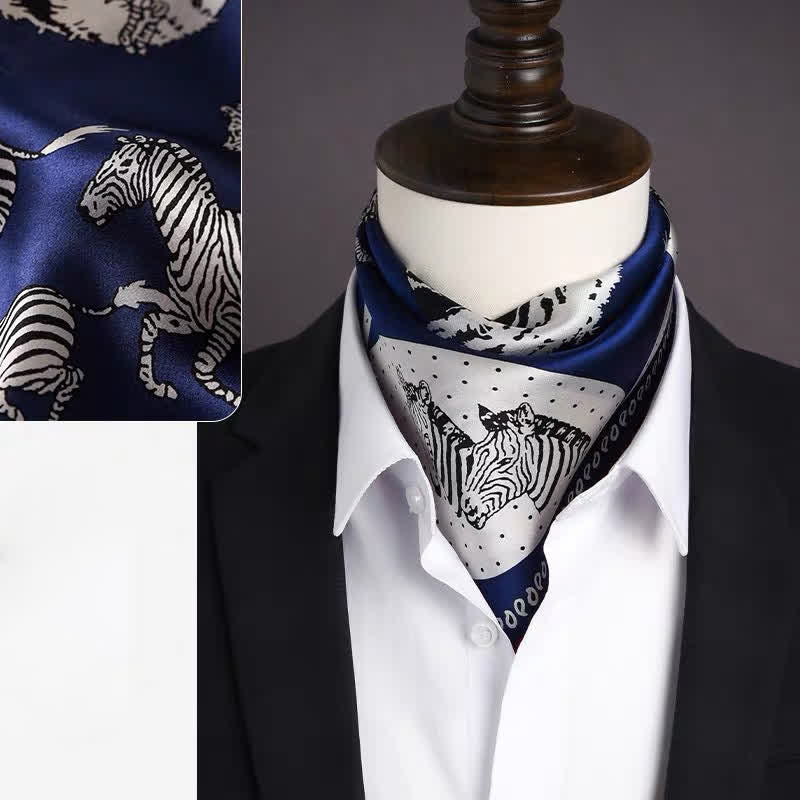 Sciarpa quadrata da uomo con motivo geometrico Paisley vintage - Stile n. 2 - image 1