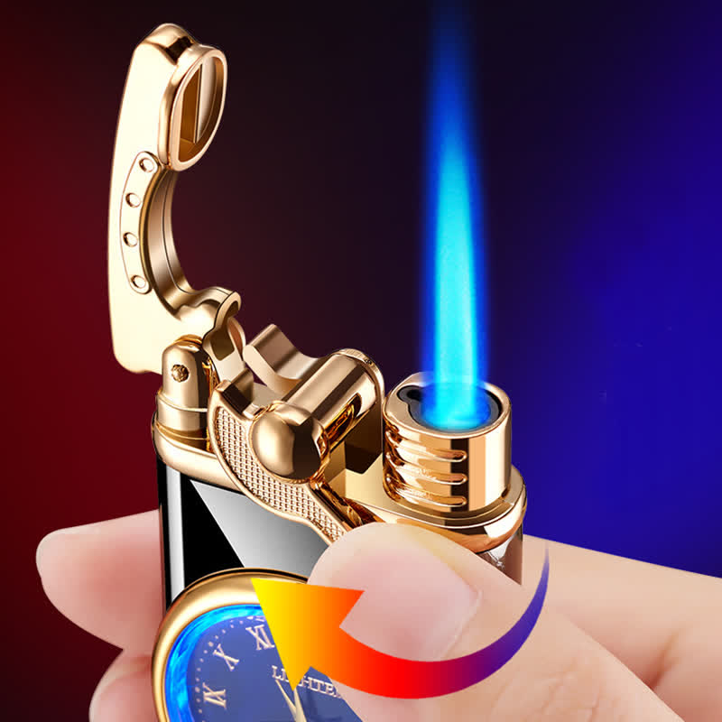 Accendino gonfiabile a butano con quadrante creativo e orologio - image 2