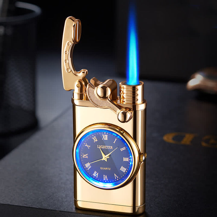 Accendino gonfiabile a butano con quadrante creativo e orologio - Oro - image 11