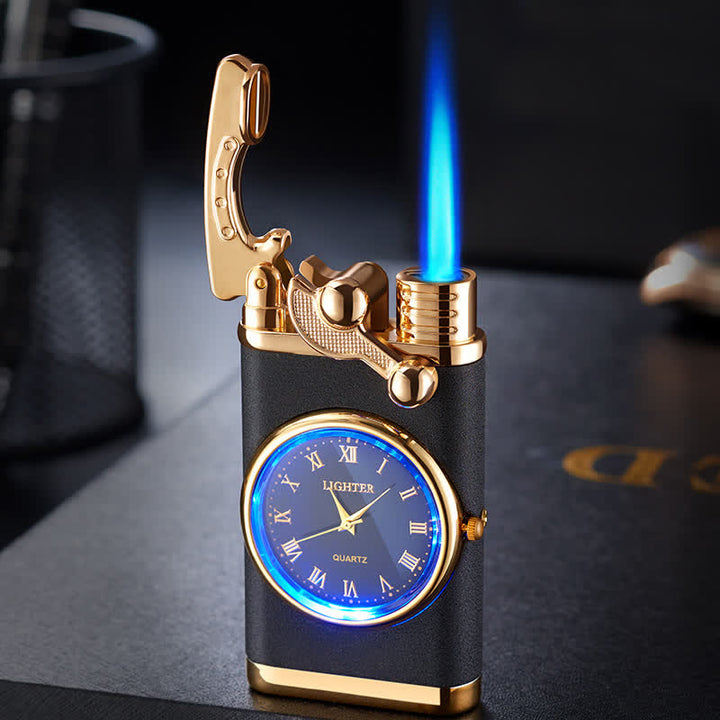 Accendino gonfiabile a butano con quadrante creativo e orologio - Nero opaco - image 9