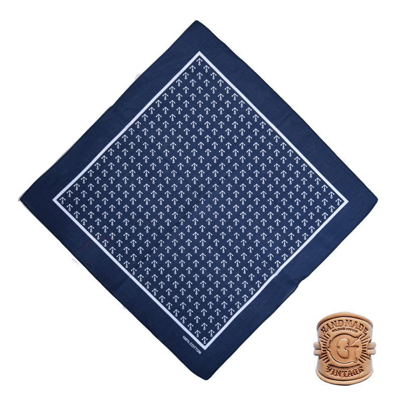 Fazzoletto da taschino retrò con motivo multiplo e fibbia a lettera - Stile n. 3 - image 7