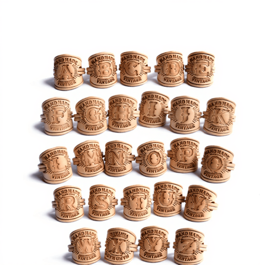 Fazzoletto da taschino retrò con motivo multiplo e fibbia a lettera - image 5