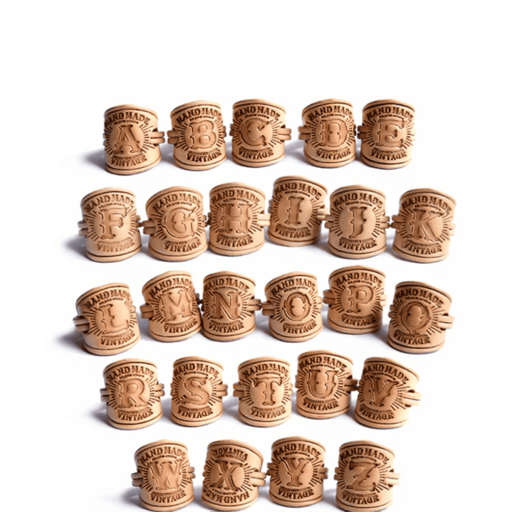 Fazzoletto da taschino retrò con motivo multiplo e fibbia a lettera - image 5