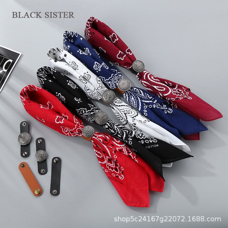 Fazzoletto da taschino con stampa retrò di anacardi e fibbia portamonete - image 0