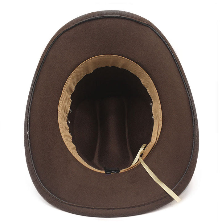 Cappello da cowboy da uomo con cintura a disco e motivo argentato - image 2