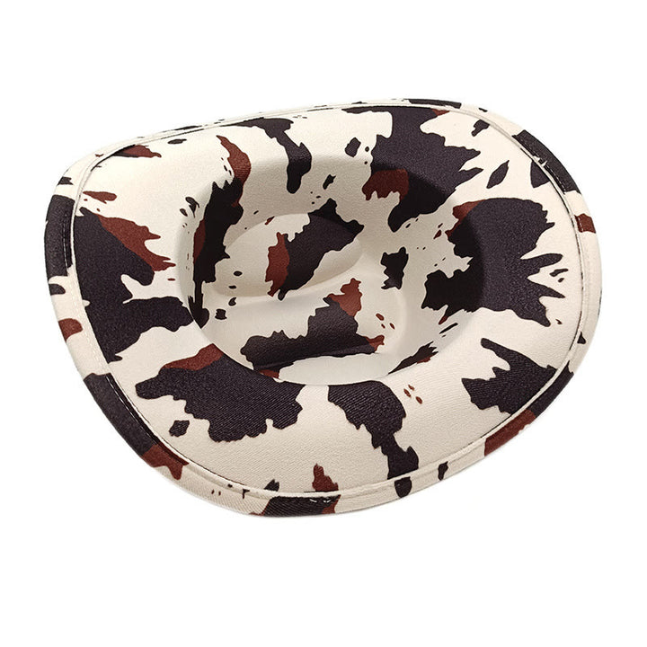 Cappello da cowboy da uomo con cintura in argento e motivo a mucca con lunghe corna di toro - image 4