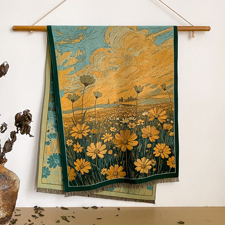 Sciarpa scialle con frange e stampa floreale da donna - Stile n. 24 - image 24