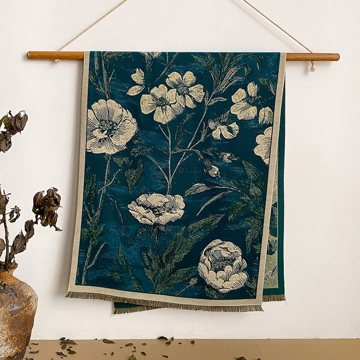 Sciarpa scialle con frange e stampa floreale da donna - Stile n. 3 - image 3