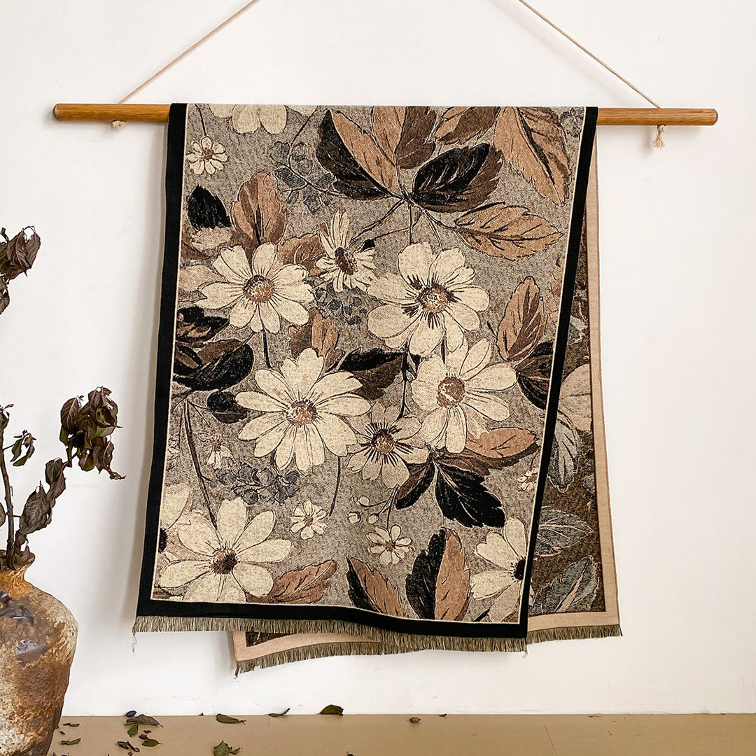 Sciarpa scialle con frange e stampa floreale da donna - Stile n. 17 - image 17