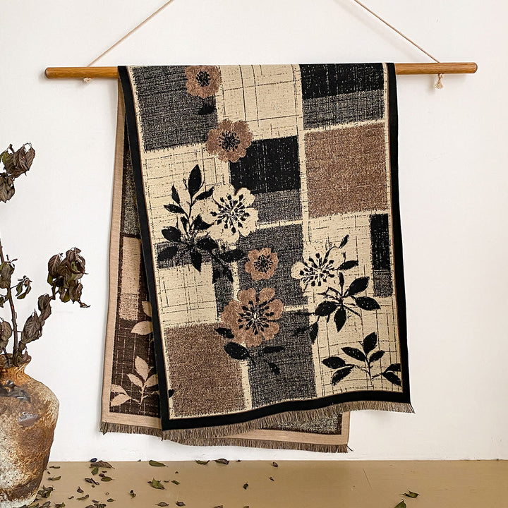 Sciarpa scialle con frange e stampa floreale da donna - Stile n. 10 - image 10