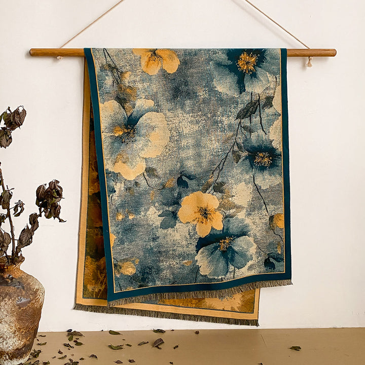 Sciarpa scialle con frange e stampa floreale da donna - Stile n. 34 - image 34