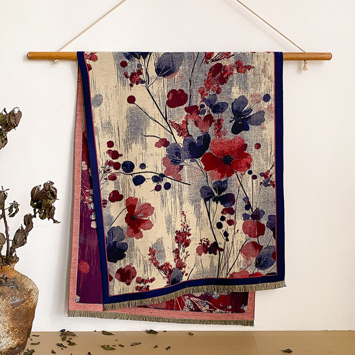 Sciarpa scialle con frange e stampa floreale da donna - Stile n. 32 - image 32