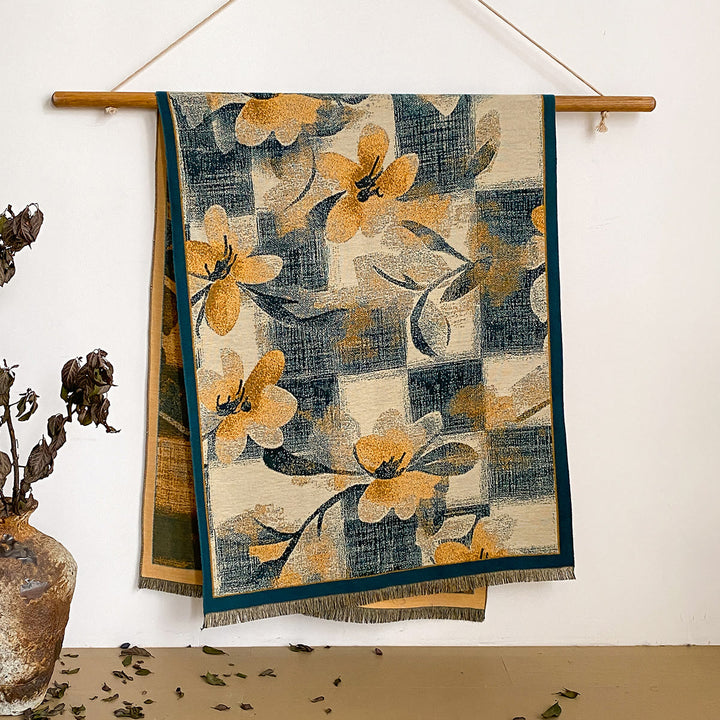 Sciarpa scialle con frange e stampa floreale da donna - Stile n. 14 - image 14