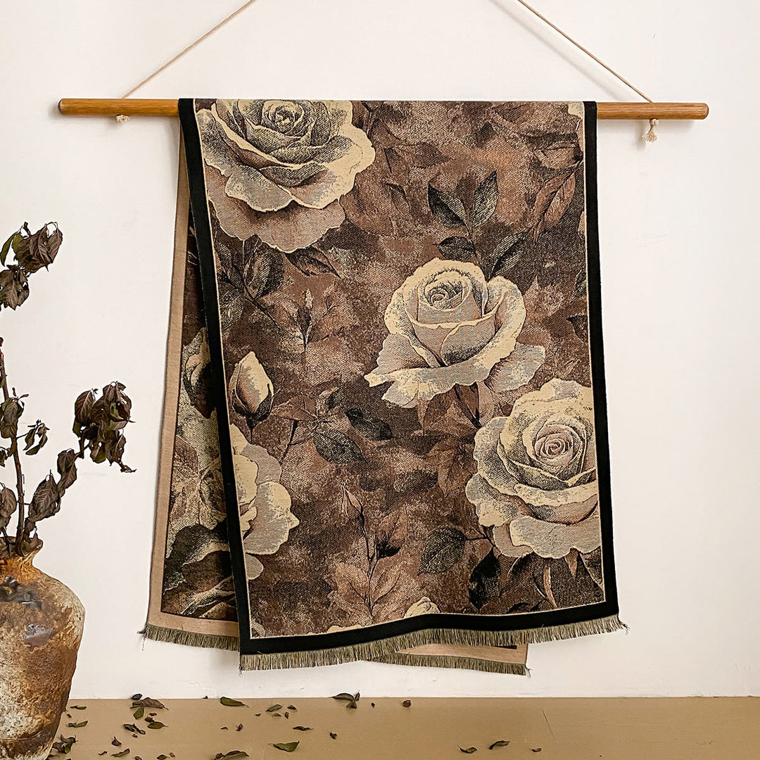 Sciarpa scialle con frange e stampa floreale da donna - Stile n. 19 - image 19