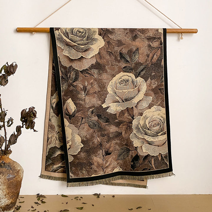 Sciarpa scialle con frange e stampa floreale da donna - Stile n. 19 - image 19