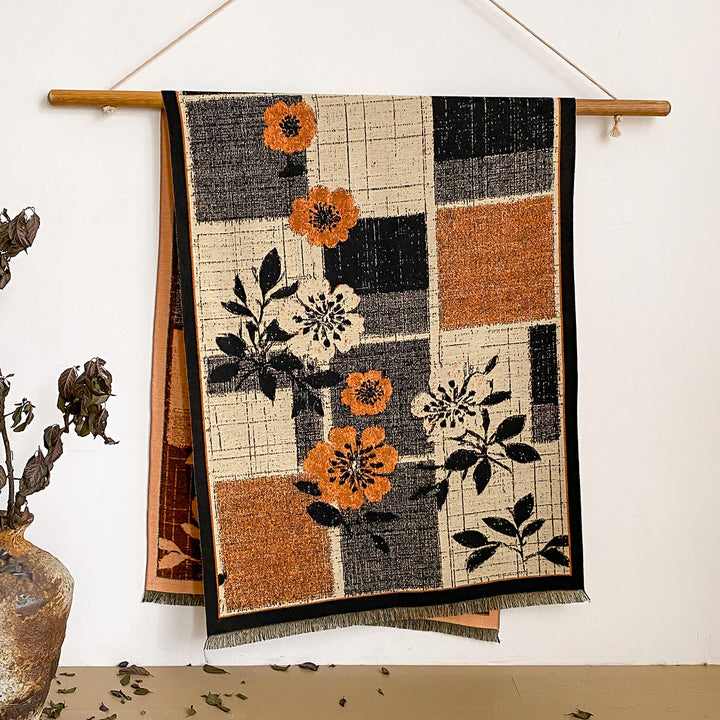 Sciarpa scialle con frange e stampa floreale da donna - Stile n. 12 - image 12