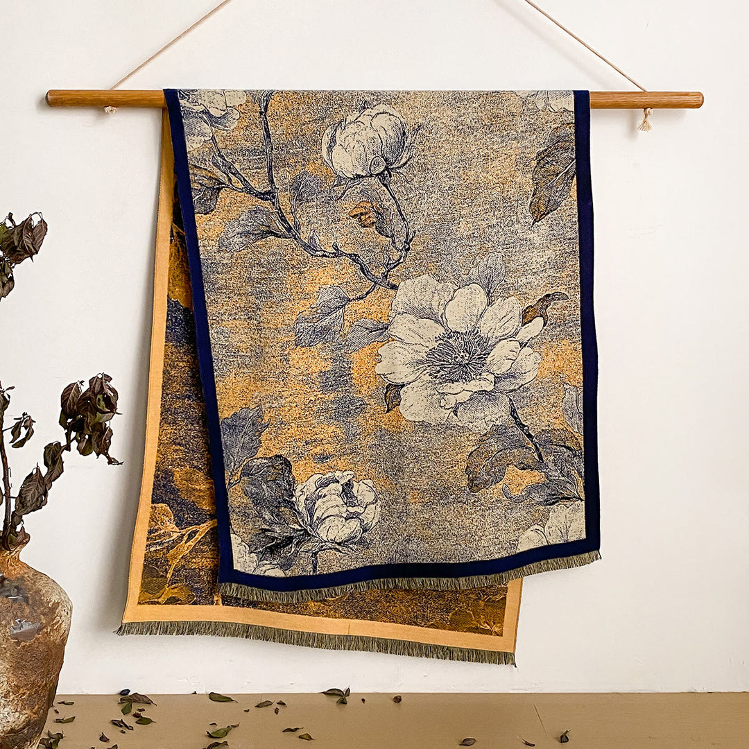 Sciarpa scialle con frange e stampa floreale da donna - Stile n. 37 - image 37