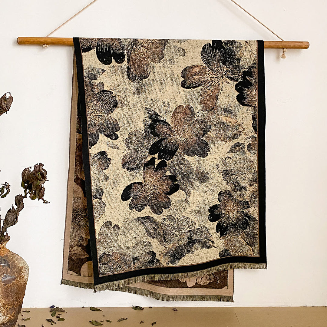 Sciarpa scialle con frange e stampa floreale da donna - Stile n. 42 - image 42