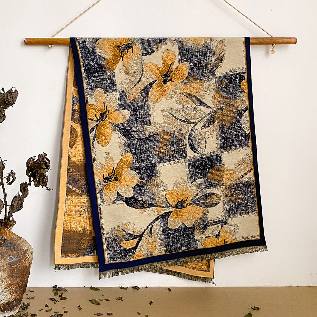 Sciarpa scialle con frange e stampa floreale da donna - Stile n. 13 - image 13