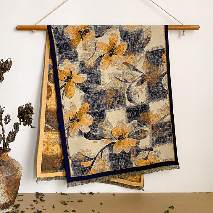 Sciarpa scialle con frange e stampa floreale da donna - Stile n. 13 - image 13