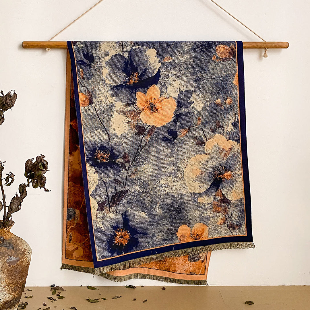 Sciarpa scialle con frange e stampa floreale da donna - Stile n. 33 - image 33