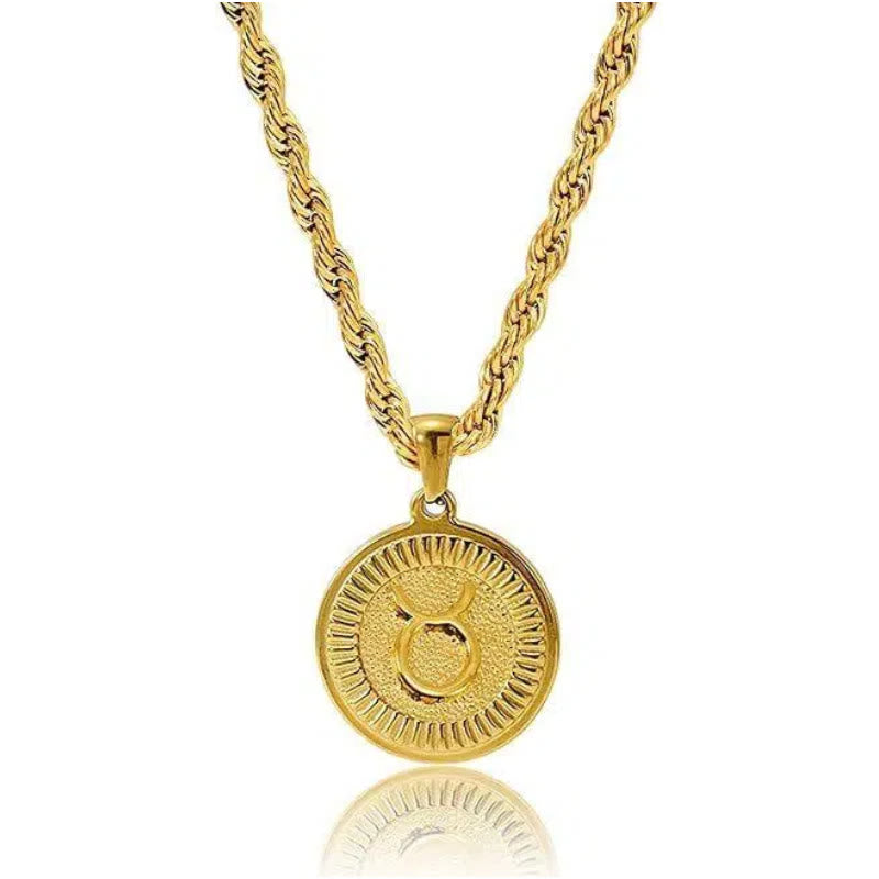 Collana con ciondolo personalizzato con moneta e simbolo zodiacale - Gemelli - image 3