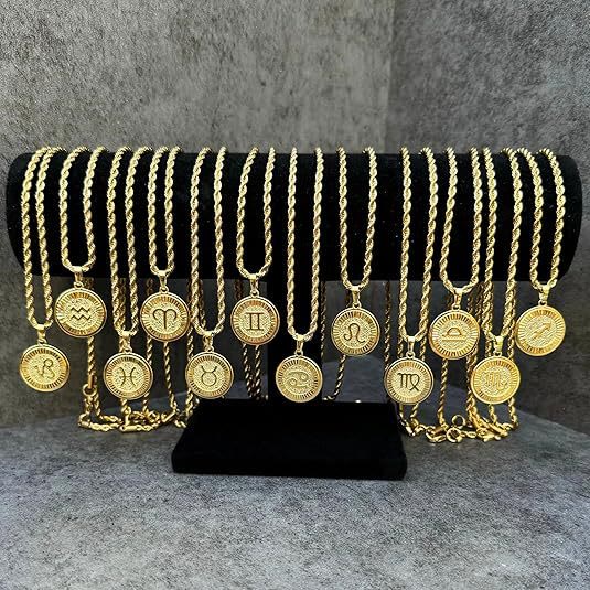 Collana con ciondolo personalizzato con moneta e simbolo zodiacale - image 13