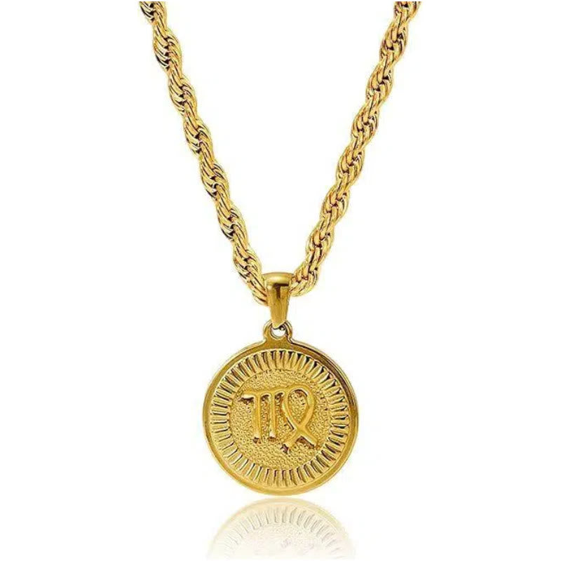 Collana con ciondolo personalizzato con moneta e simbolo zodiacale - Toro - image 2