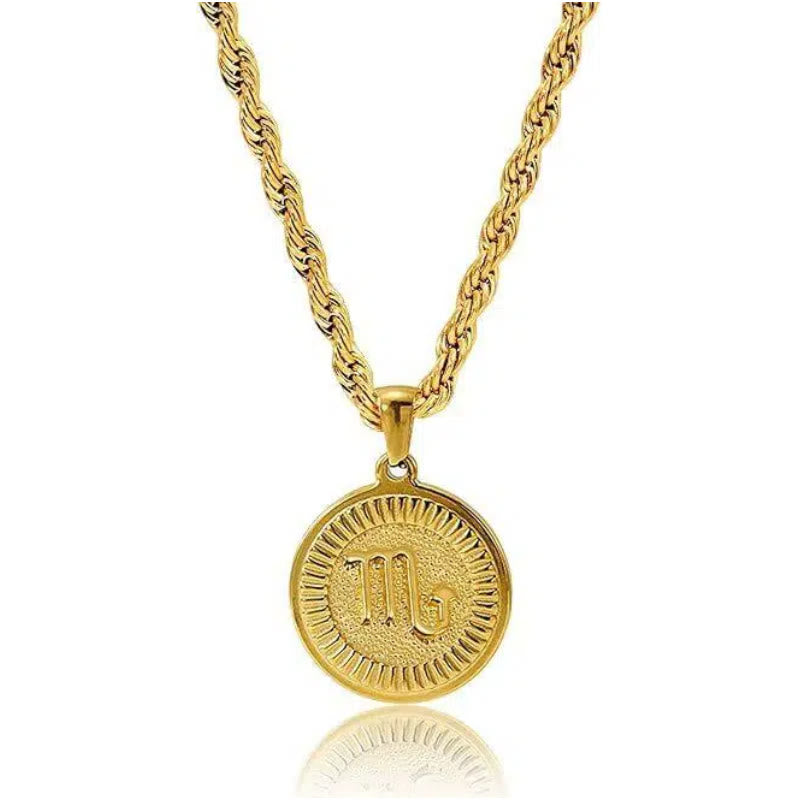 Collana con ciondolo personalizzato con moneta e simbolo zodiacale - Pesci - image 12