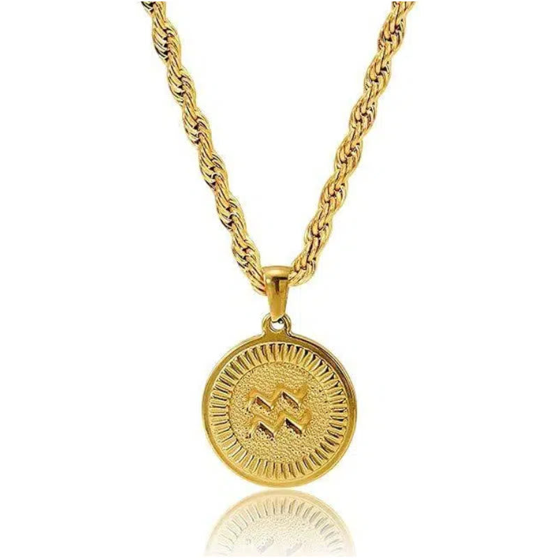 Collana con ciondolo personalizzato con moneta e simbolo zodiacale - Capricorno - image 10