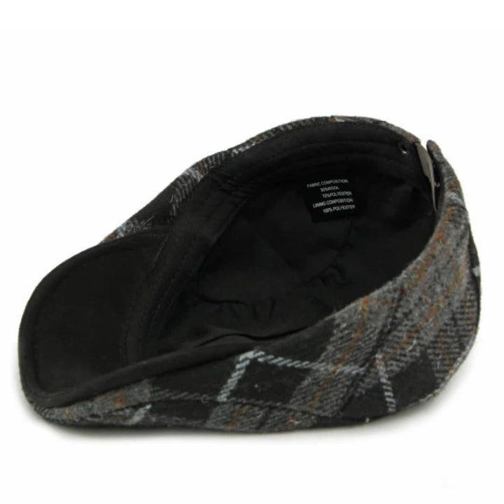 Cappello basco da uomo con motivo scozzese vintage invernale - image 8