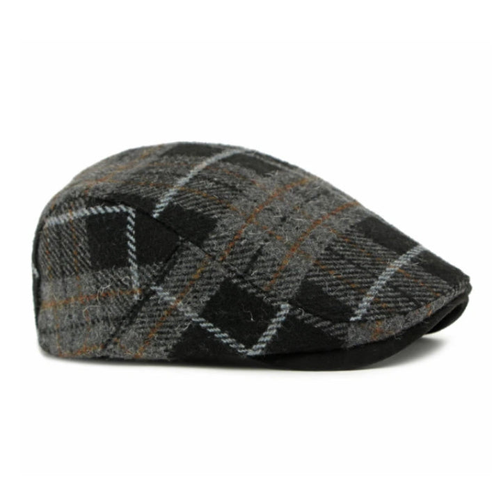 Cappello basco da uomo con motivo scozzese vintage invernale - image 5