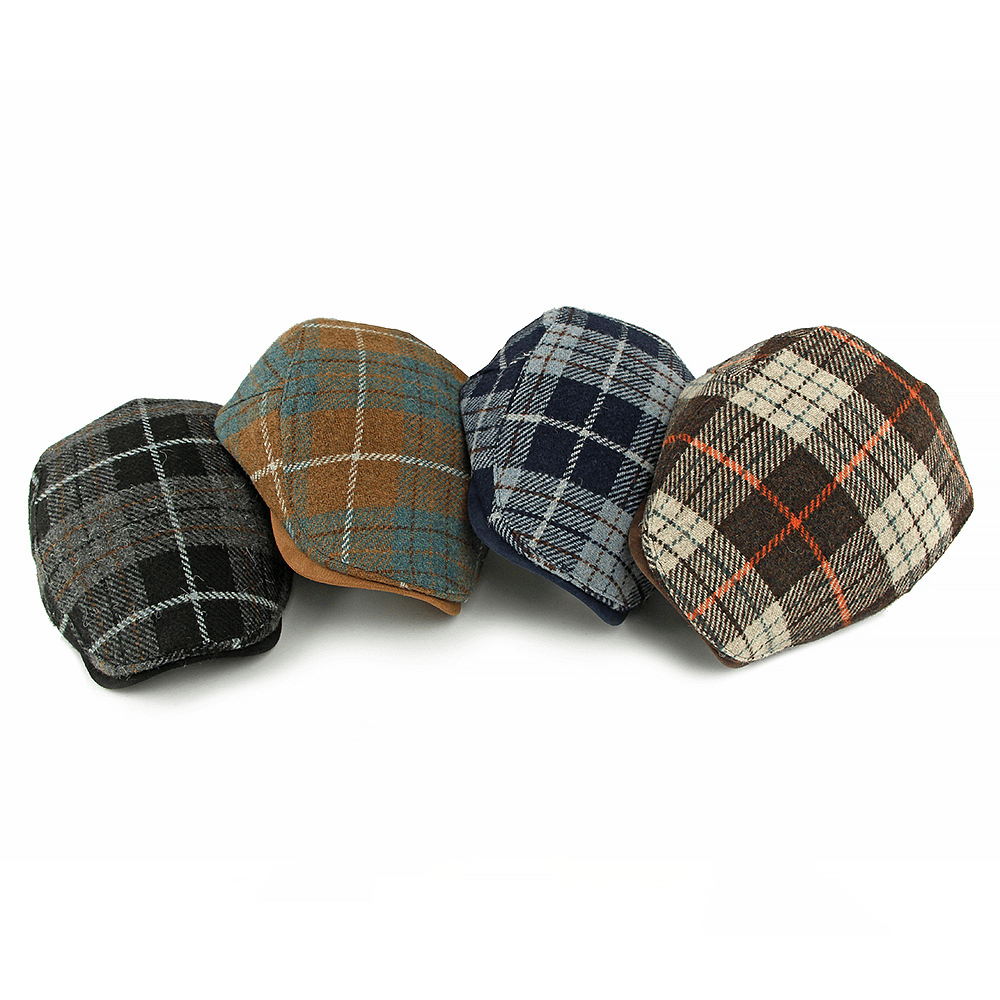 Cappello basco da uomo con motivo scozzese vintage invernale - image 10