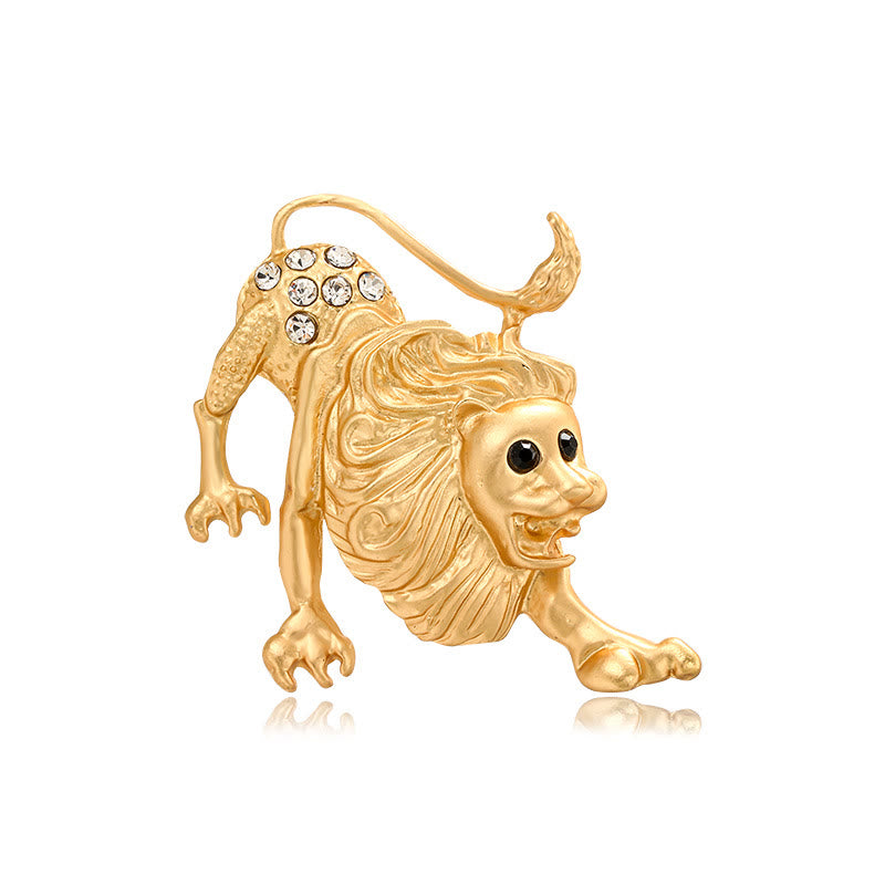 Spilla in oro con diamanti e segno zodiacale - Leone - image 9