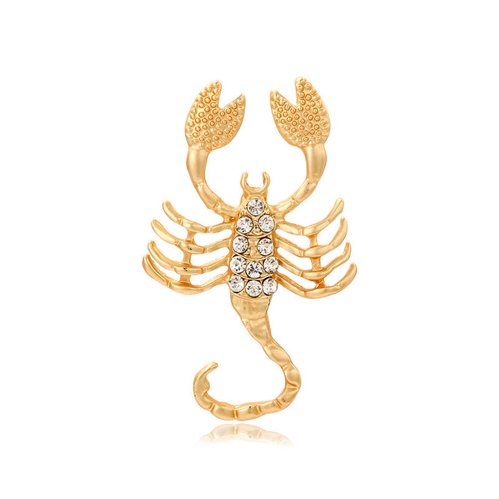 Spilla in oro con diamanti e segno zodiacale - Scorpione - image 15